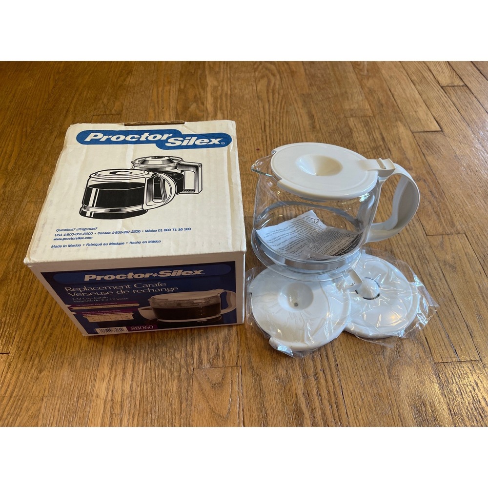 NEW Proctor Silex 2-12 cup Replacement‎ Coffee Carafe White Glass 88060